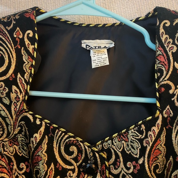 Vintage metallic Patra rusty orange and gold blazer - Picture 4 of 9